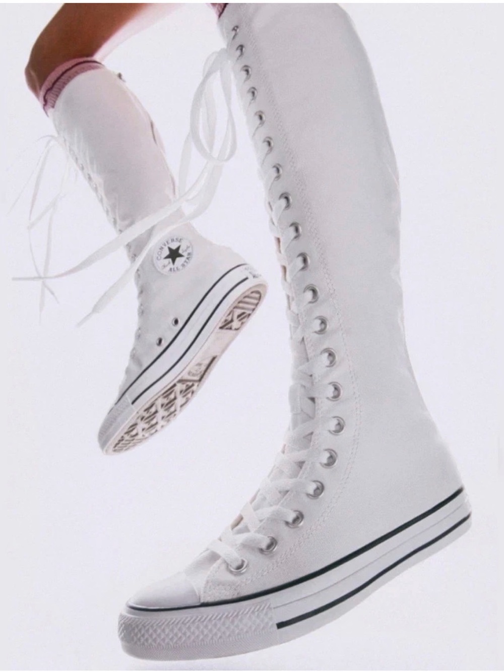 Converse Chuck Taylor All Star XX-Hi Shoes Women’s 8 Knee-High Sneaker White NEW